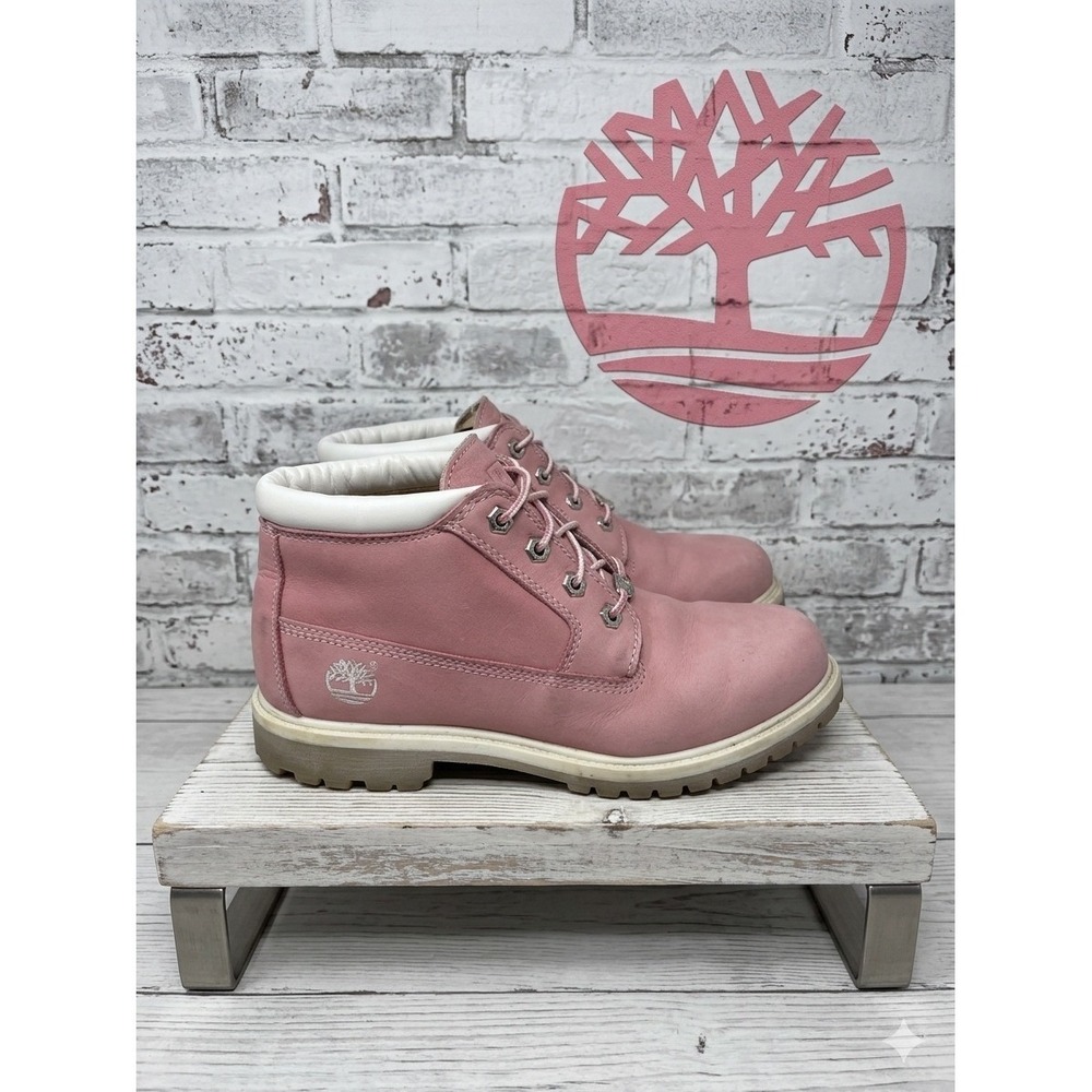 Timberland Nellie Chukka 🩷Pink Nubuck Leather Waterproof Boots 23308 Womens 10W